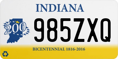 IN license plate 985ZXQ