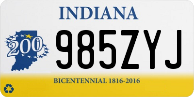 IN license plate 985ZYJ