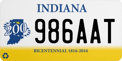 IN license plate 986AAT