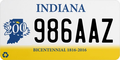 IN license plate 986AAZ