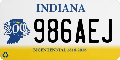 IN license plate 986AEJ