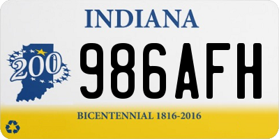 IN license plate 986AFH