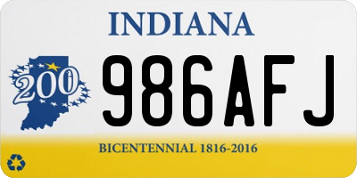 IN license plate 986AFJ