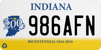 IN license plate 986AFN