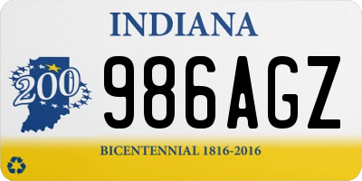 IN license plate 986AGZ