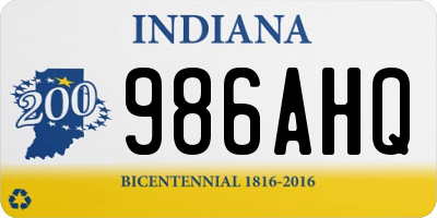 IN license plate 986AHQ