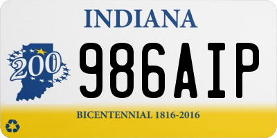 IN license plate 986AIP