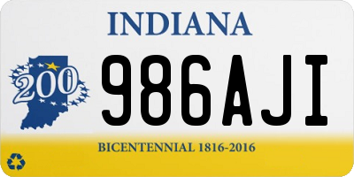IN license plate 986AJI