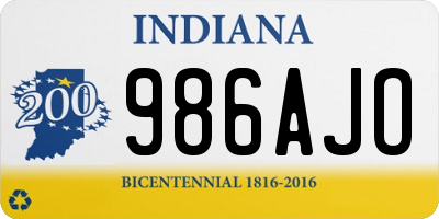 IN license plate 986AJO