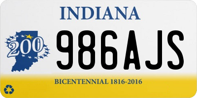 IN license plate 986AJS