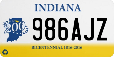 IN license plate 986AJZ