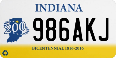 IN license plate 986AKJ