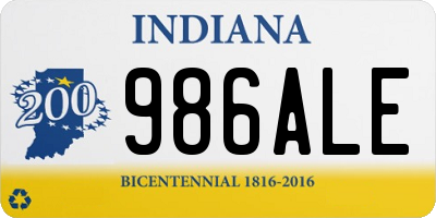 IN license plate 986ALE