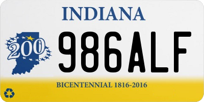 IN license plate 986ALF