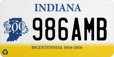 IN license plate 986AMB