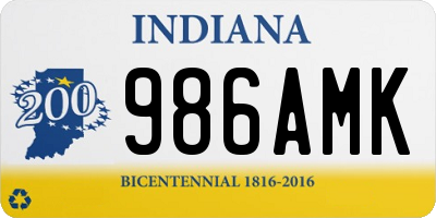 IN license plate 986AMK