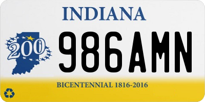 IN license plate 986AMN