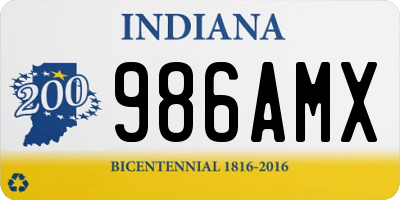 IN license plate 986AMX