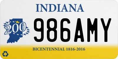 IN license plate 986AMY