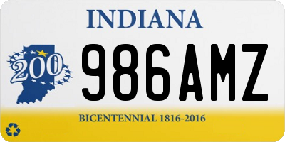 IN license plate 986AMZ