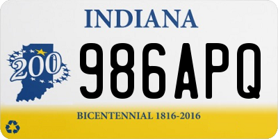 IN license plate 986APQ