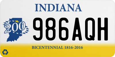 IN license plate 986AQH