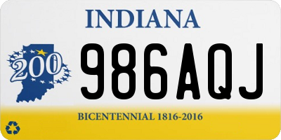 IN license plate 986AQJ