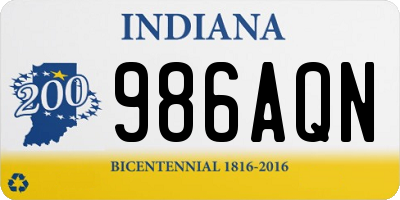 IN license plate 986AQN