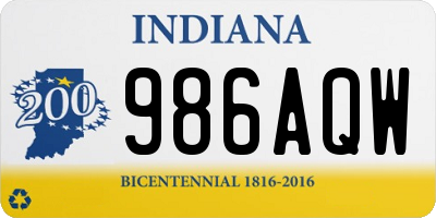 IN license plate 986AQW