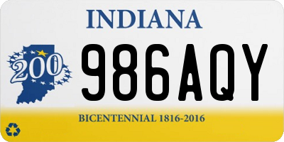 IN license plate 986AQY