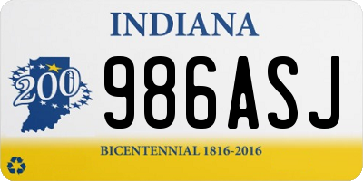 IN license plate 986ASJ