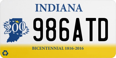 IN license plate 986ATD