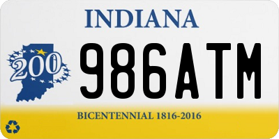 IN license plate 986ATM