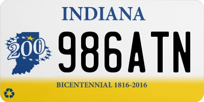 IN license plate 986ATN