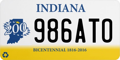 IN license plate 986ATO