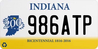 IN license plate 986ATP