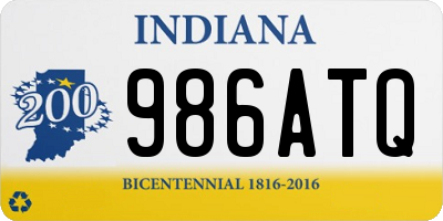 IN license plate 986ATQ