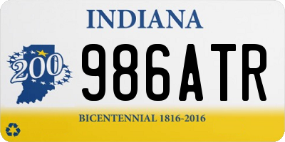 IN license plate 986ATR