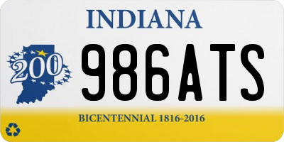 IN license plate 986ATS