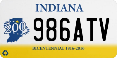 IN license plate 986ATV