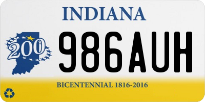 IN license plate 986AUH