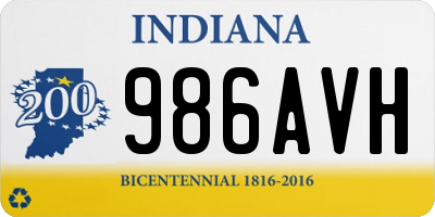 IN license plate 986AVH