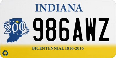 IN license plate 986AWZ