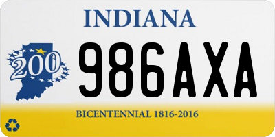 IN license plate 986AXA
