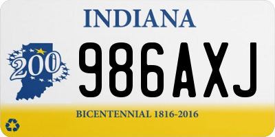 IN license plate 986AXJ