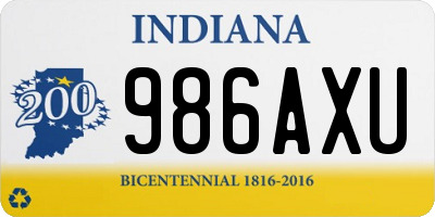 IN license plate 986AXU