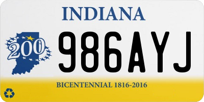 IN license plate 986AYJ