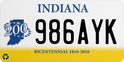 IN license plate 986AYK