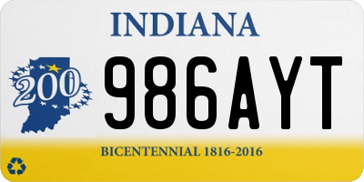 IN license plate 986AYT