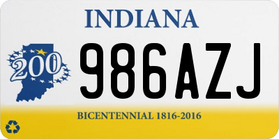 IN license plate 986AZJ